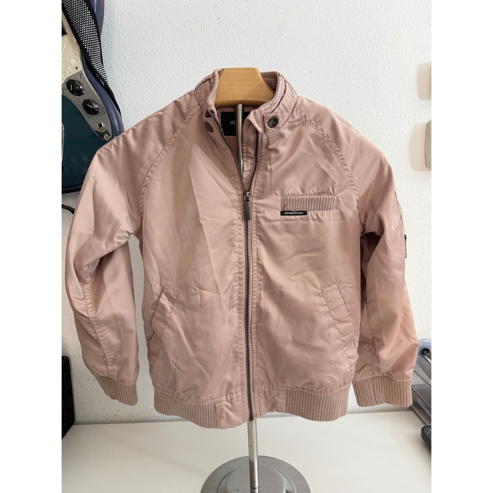 Members Only Kids Iconic Racer Jacket Pink Size 7 Lightweight Windbreaker